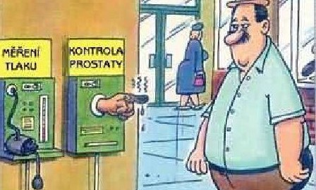 Měření tlaku, kontrola prostaty